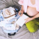 pregnant woman packing hospital bag